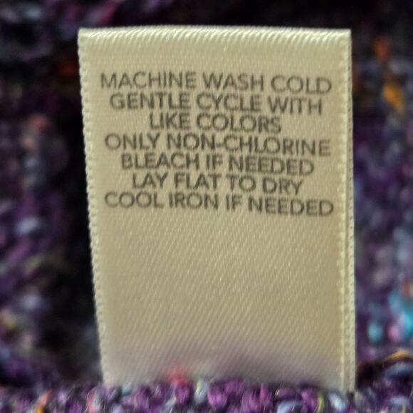 NWT CJ Banks 2X Cardigan Sweater Button Scalloped Long Sleeve Collar Purple - Picture 16 of 16